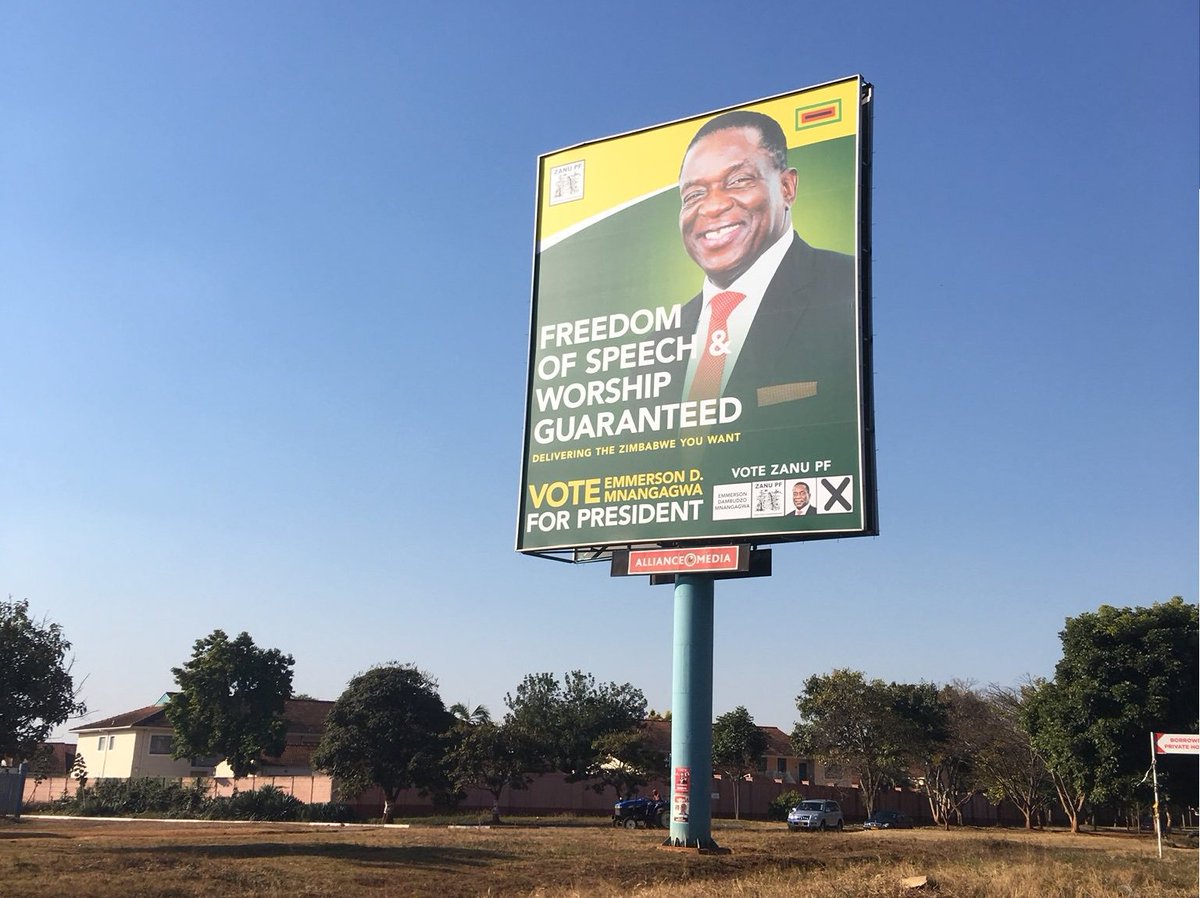 PacheduZW's tweet photo. @nelsonchamisa Over and above, @edmnangagwa is still blocking the social media - Facebook, Youtube, Twitter, Whatsapp, e.t.c. yet during campaign, he promised that freedom of speech is guaranteed.
He is NOT a reformer. His true colours are coming out.
#SwitchBackOnZW https://t.co/vU6c5RJn6c