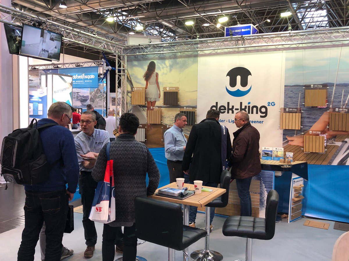 Wilks_UK's tweet photo. We are having a great time at @nonstopboot join us in hall 11 / D65 for the latest in Dek-King 2G synthetic teak decking and fendering profiles #DekKing #syntheticteak #fendering #boot2019 https://t.co/reNu2njcyS