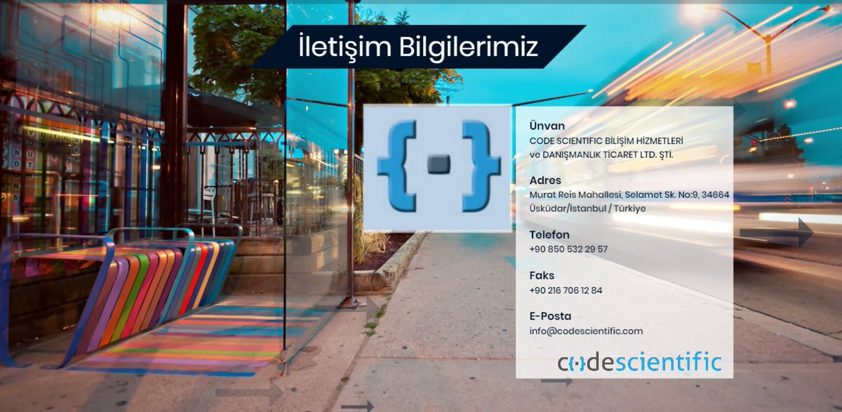 Tüm yazılım,danışmanlık ve yazılım eğitimleri ihtiyaçlarınız için bize ulaşabilirisiniz 👉  codescientific.com ☎️📧