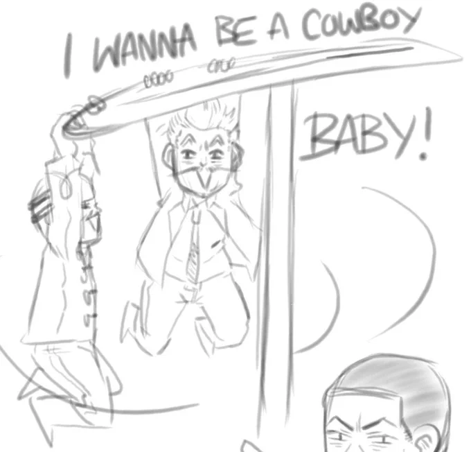 i dont really have an explanation for this other than arisaka wants to be a cowboy, baby 