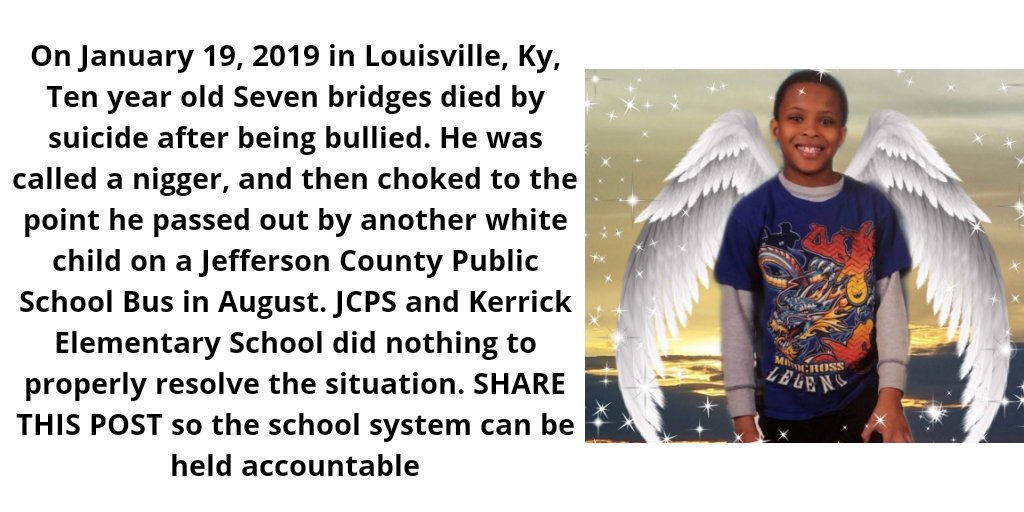 ItsTheSafePlace's tweet image. Please RT this post, EMAIL, and CALL JCPS and Kerrick Elementary to let them know how you feel about this. JUSTICE MUST BE SERVED! #SevenStrong

Email
jcps.help@jefferson.kyschools.us

Phone Number JCPS
+1 502-313-4357

Kerrick Elementary School Number
+1 502-485-8284
