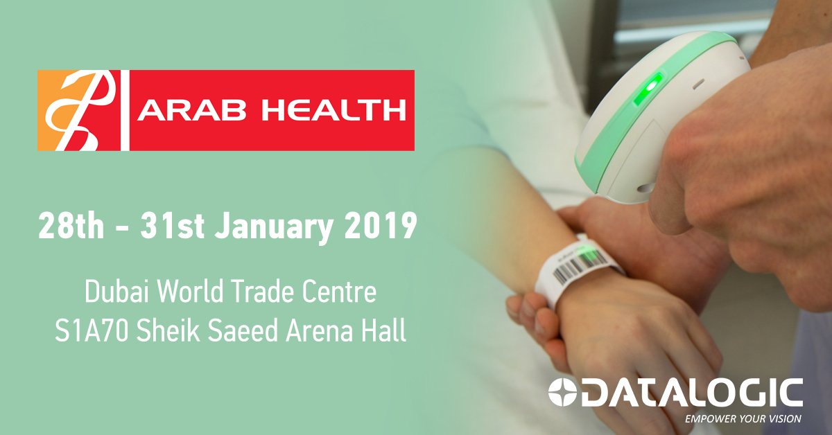 DatalogicGroup's tweet photo. Here’s a quick view of what you can expect from @DatalogicGroup presence at the most comprehensive healthcare event in the Middle East: https://t.co/9YJWUYL2uZ
Come and meet us @ @Arab_Health stand S1A70! #arabhealth2019 #MiddleeastHealth #pharma #gulfhealth #ksahealth #MEAhealth https://t.co/0rXpsGYVCV