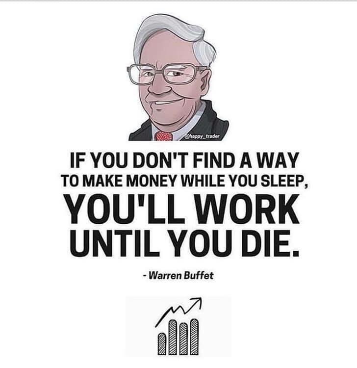 smartmoneygains's tweet photo. This statement is a bit misleading since he is both making money while sleeping and likely working until he dies. But if you love what you are doing it doesn’t necessarily feel like work #investing #financialfreedom https://t.co/ydGyix20C2