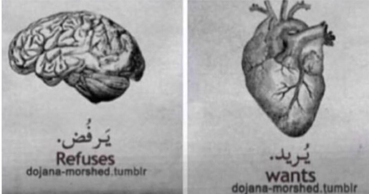 اسوأ الحُروب التي من الممكن أن تخوضها مع نفسك. 
"عقل يرفض، وقلب يُريد"