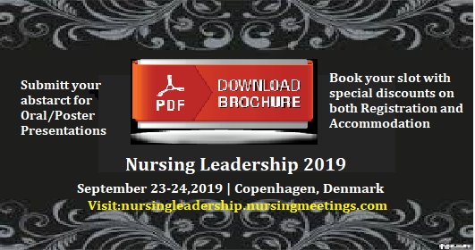 Download the #Brochure of #NursingLeadership2019 #conference and submit your #Abstracts
nursingleadership.nursingmeetings.com/conference-bro…
Don't miss this opportunity to present your research work in #Copenhagen as a #Keynote #speaker #Students #delegate #participation
#CancerNursing #PaediatricNursing
