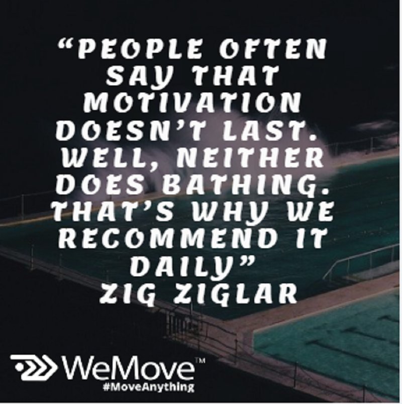 WeMoveCo's tweet photo. Just like bathing, motivations should be renewed daily.
We wish you a productive new week full of gains and huge success.
From all us at WeMove Technologies.
#MondayMotivation
#WeMoveco
#MoveAnything https://t.co/grcUEDOBRo