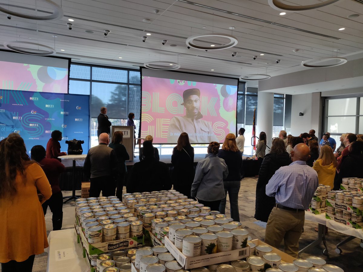UWTriangle's tweet photo. We already packed 1000 meals! Thanks to the awesome @RTI_Intl volunteers for helping pack nutritious meals for children in the Triangle. #RTIMLKDay2019 of Service @foodshuttle #MLKDestiny https://t.co/gX9da5slnL