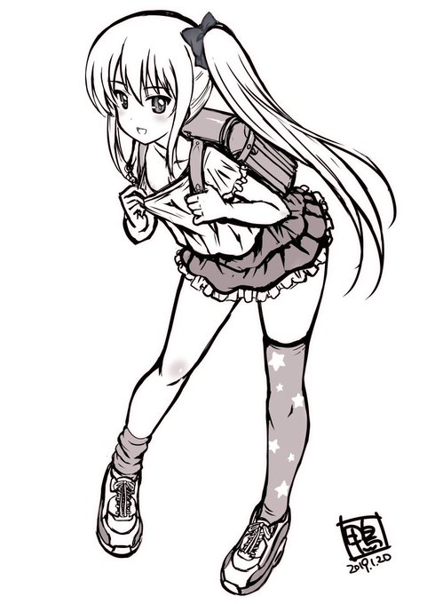 鴨川屋チラチラお絵描き。たまにはちょっと変化球プニュ( '∀`)σ)Д`) 