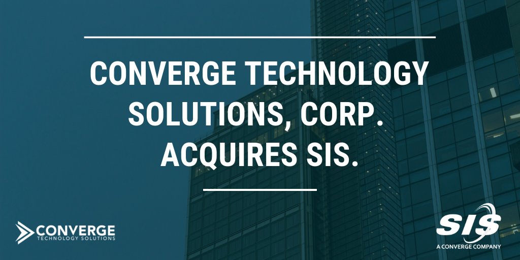 Software Information Systems, SIS, has joined the family of companies under the Converge brand. Our ongoing goal is to invest in our people, our technology, and the future growth of the organization. Please follow the link to read the press release: bit.ly/2W6wquS