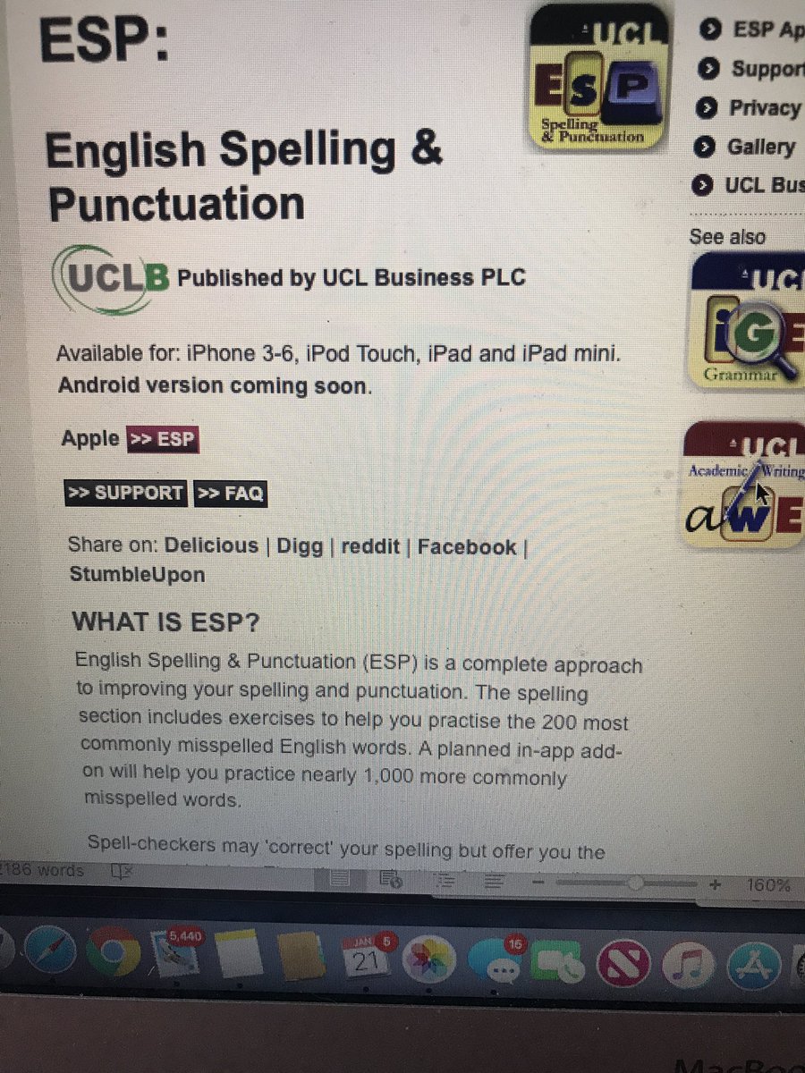 HEStudySkills's tweet photo. This one on English Spelling and Punctuation is great too from @ucl £free Apple store only at present #studyskills #university #edtech #edapp #spelling #punctuation https://t.co/rNmuM59IYE