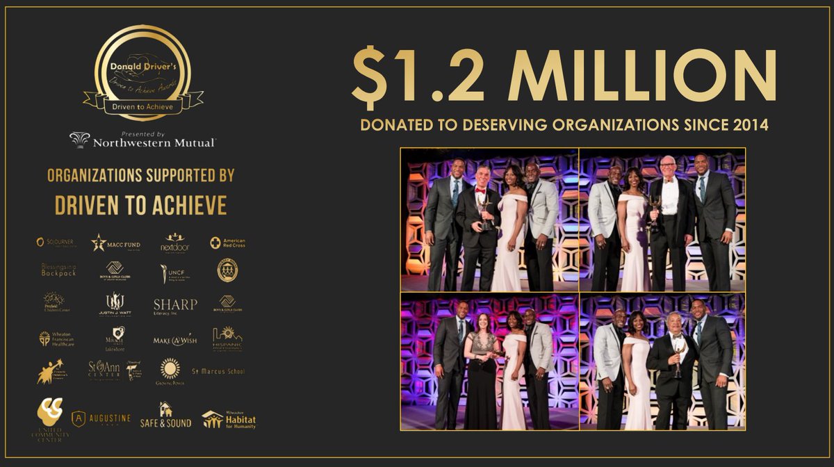 OmarMKE1's tweet photo. Looking forward to recognizing five of Wisconsin's amazing community leaders on 3/23 at the @Donald_Driver80 #DriventoAchieve Awards! This is such a great event supporting many deserving charitable causes. Tables are still available here: https://t.co/GhQZ3PAtld https://t.co/pNHIEfCgS7