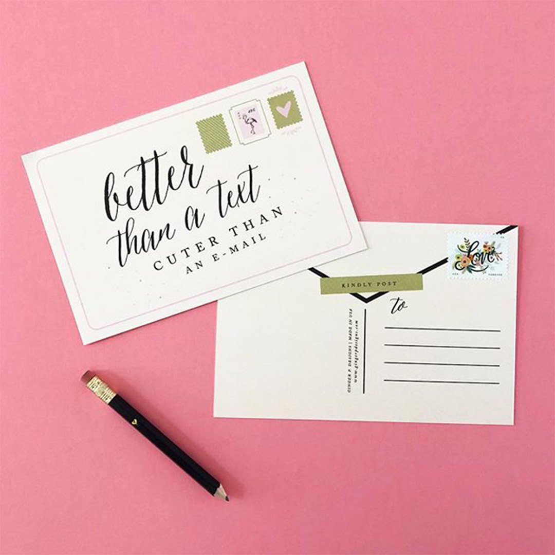 Paper_Source's tweet photo. Do you prefer a hand written card or a text?  Comment below!  

These postcards from @gingerpdesigns are a delightful treat to send and receive.

#PSMailroomMonday #textme #snailmail #email #writemoreletters https://t.co/p5YjyVxuzZ