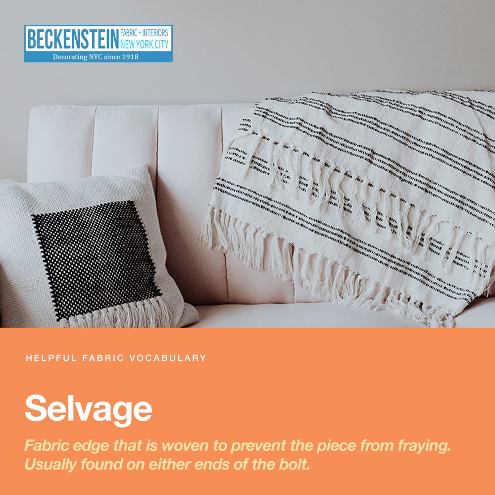 mybeckenstein's tweet photo. Here's another fabric key term you should know.

Selvage.

To learn all more fabric key terms, visit:
https://t.co/2Sl5lbFDsV https://t.co/FOkWAJYZRL