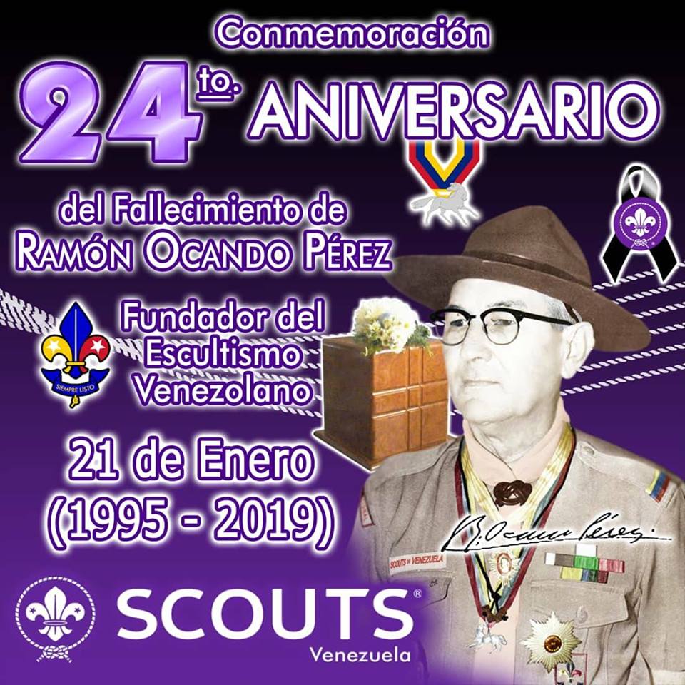 GsSanSebastian's tweet photo. Tal día como hoy, pero en 1995, fallece Ramón Ocando Pérez, padre del escultismo venezolano y fundador de nuestro Grupo Scout San Sebastian. Hoy conmemoramos 24 años su partida al campo del reposo y la dicha eterna.
#ScoutSanSebastian #ScoutsVenezuela #RamónOcandoPérez https://t.co/FDAd4rEmli