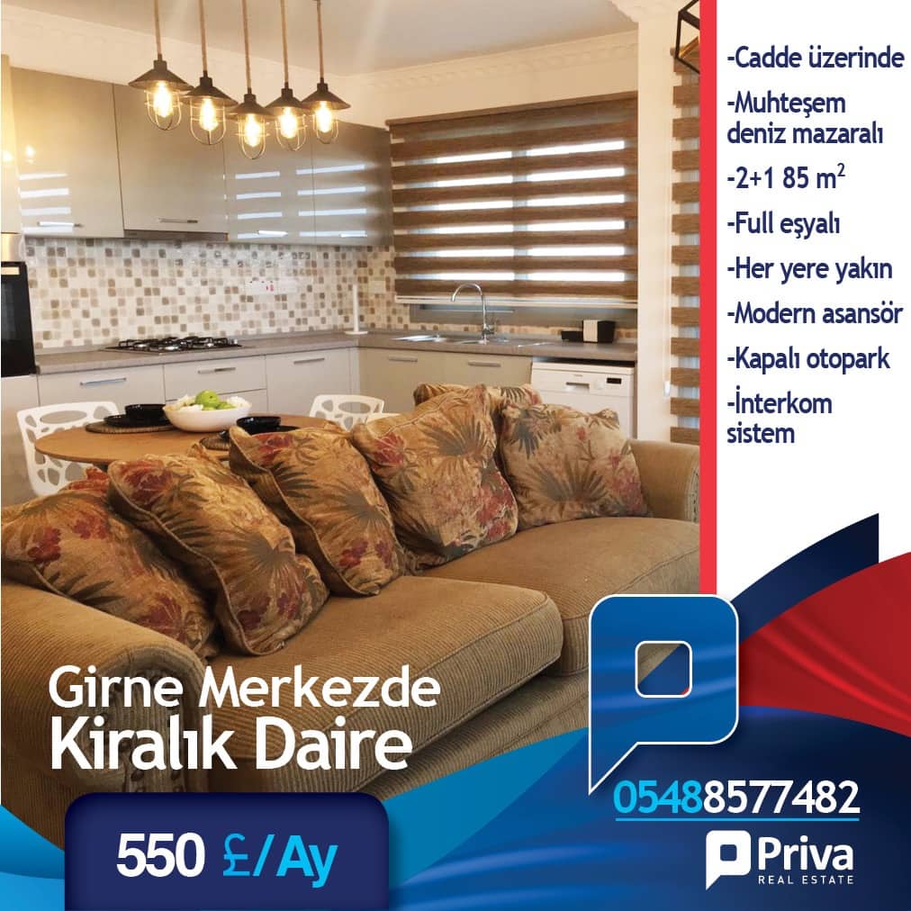 GİRNE MERKEZDE 2+1 KİRALIK DAİRE 550 £
Tüm Yatak Odalarında Gömme Dolap
Seramik ve Laminant Parke
PCV Çift Camlı Pencereler
PCV Çift Camlı Kapılar
Kapalı Otopark
Modern Asansör
privaestate.com
info@privaestate.com
+90 548 857 7482
İlan Link:
privaestate.com/tr/girne-kktc-…