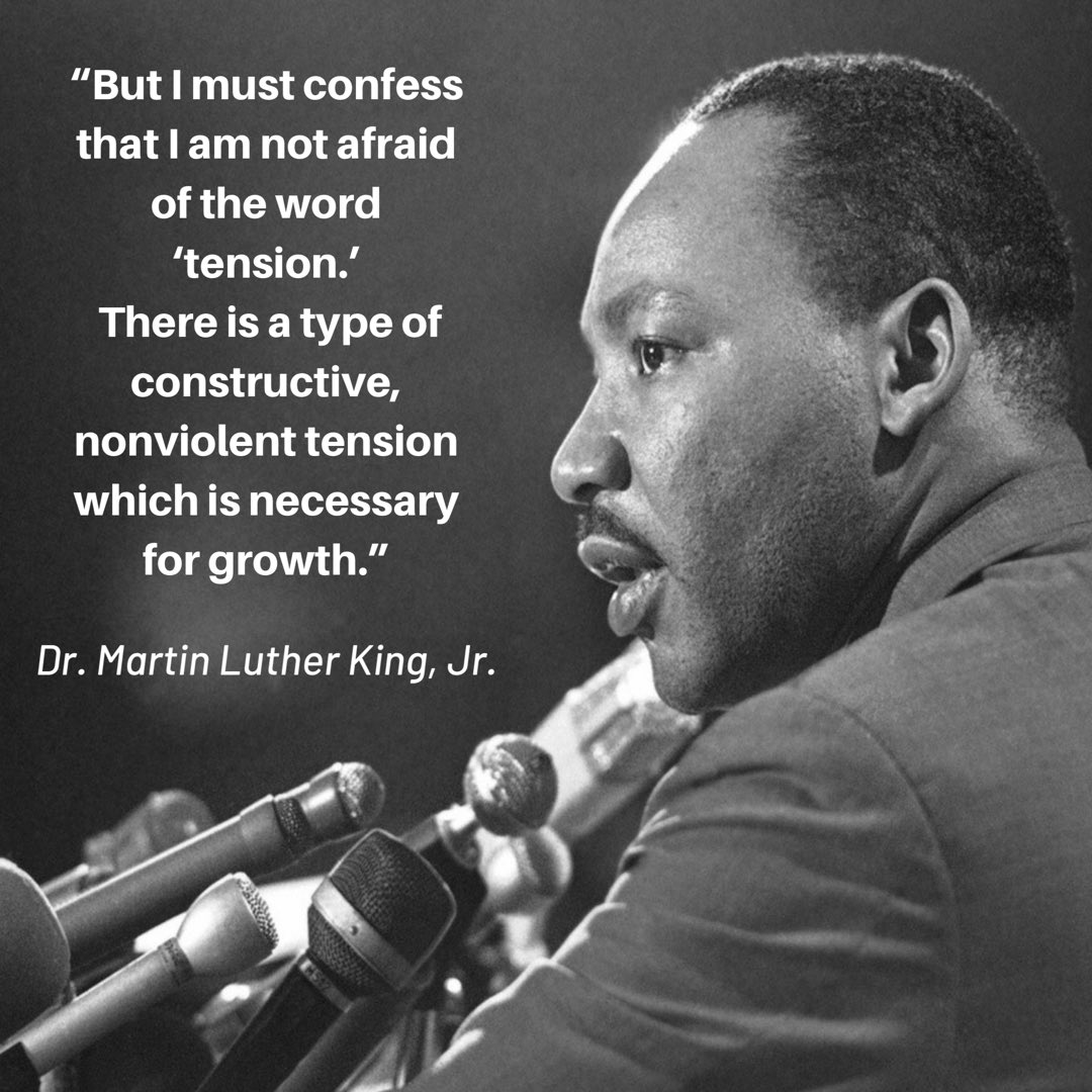 Dr. King reminds us that difficulty can be the important catalyst which prompts positive change and growth.  His example urges us to keep working through these tough times.  So, be encouraged and know that the bright future we seek is our destiny.