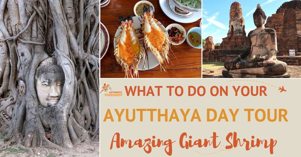 afoodquest's tweet photo. Looking for a day trip from Bangkok? Check out this Ayutthaya Day Tour to visit the biggest Buddha, eat giant grilled shrimp and taste Thai sweets at a Thai-Chinese market with @TakeMeTour https://t.co/rcykXaniCW #explorelocalflavors #Autthaya #LocalTableTH https://t.co/OdnhiHxPdH