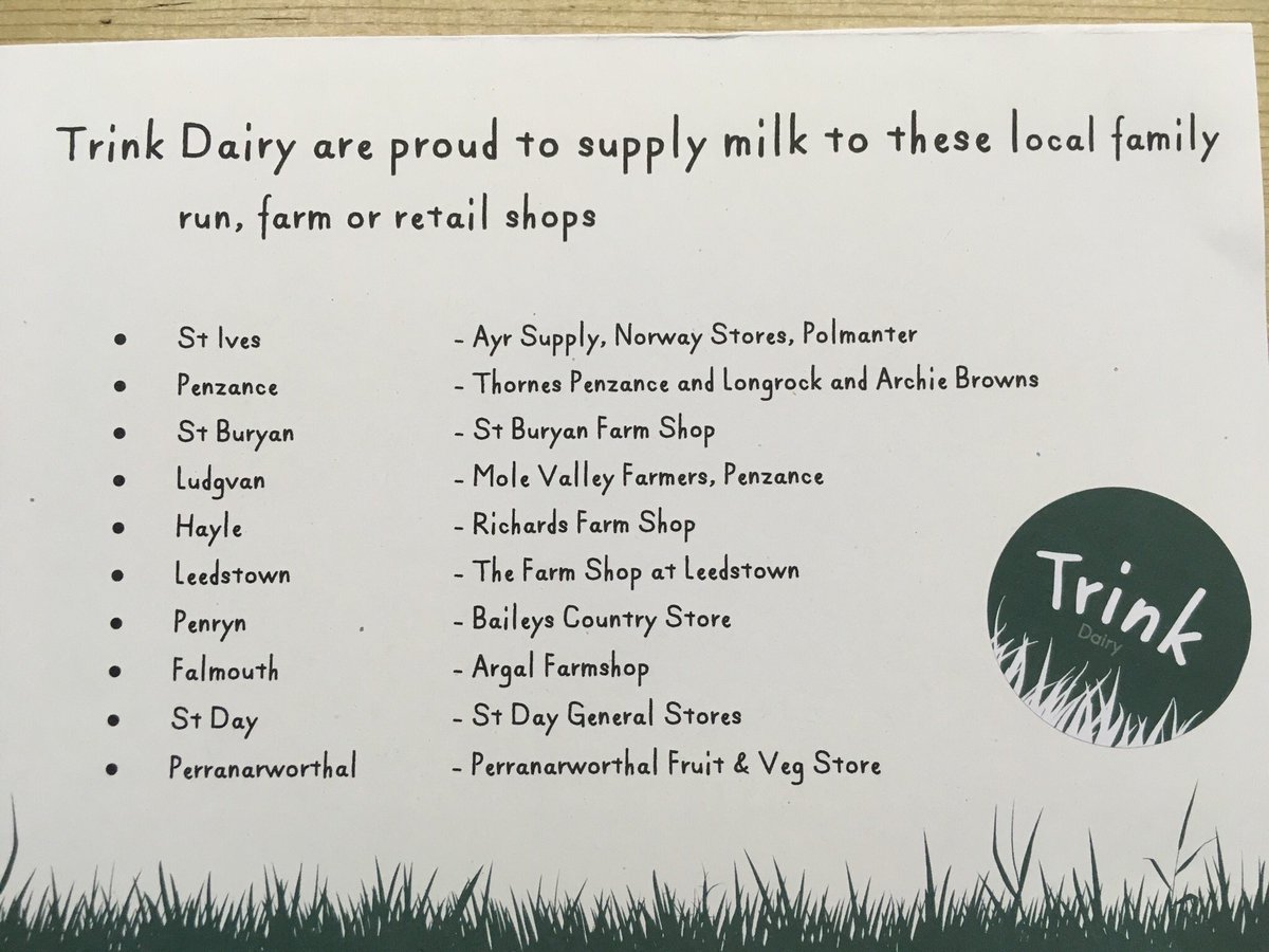 If it were to snow,
and the East wind were to blow,
then don’t waste time being vocal,
Think Trink and shop local! <a href="/AyrSupplyStores/">Ayr Supply Stores</a> , <a href="/NorwayStores/">Norway Stores</a> <a href="/ThornesV/">Thornes Fruit & Veg</a> <a href="/ArchieBrowns/">Archie Browns</a> <a href="/stburyanbeef/">St Buryan Farm Shop</a> MVF, Richards FS, Leedstown FS <a href="/BaileysCS/">Bailey Country Store</a> Argal FS, St Day General Store Perran-ar-worthal F+V