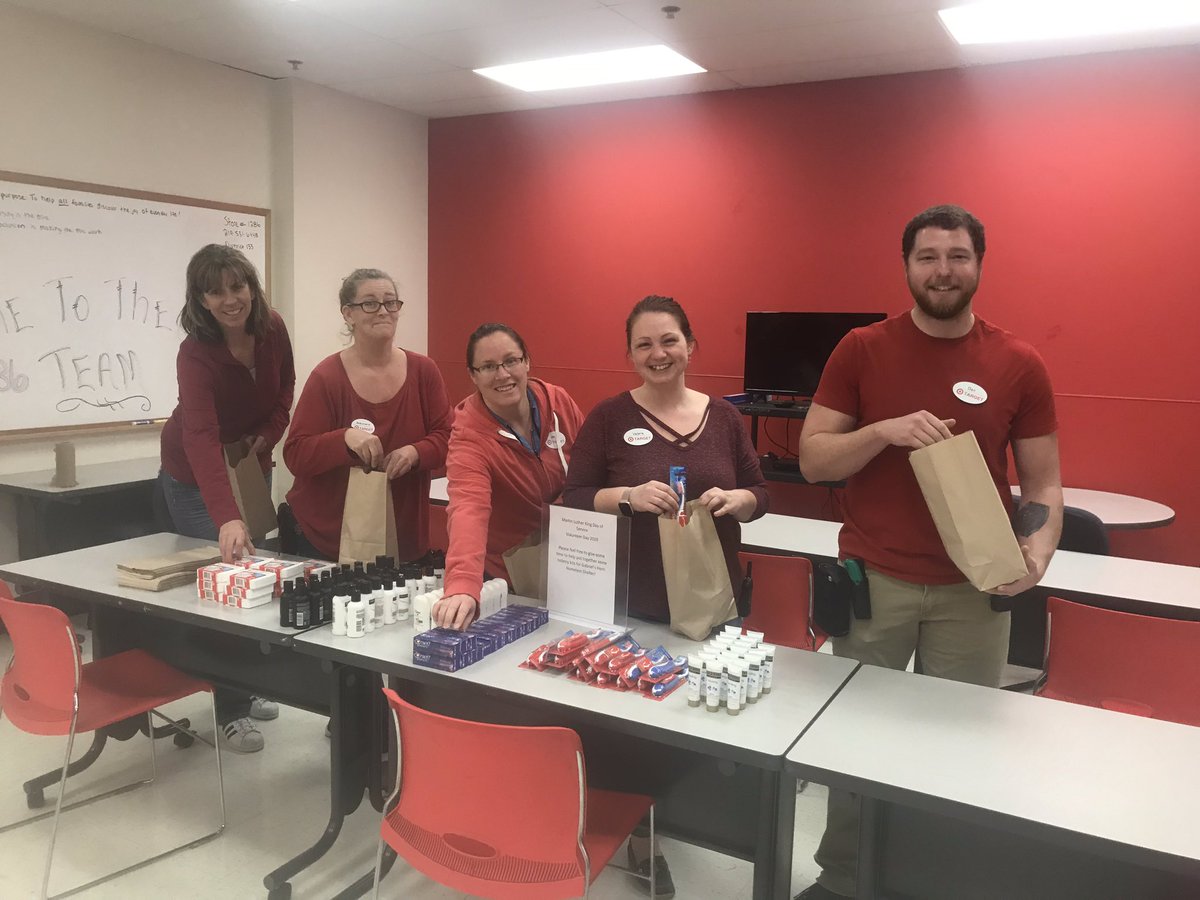 First group of volunteers going through our assembly line! #MLKDayOfService