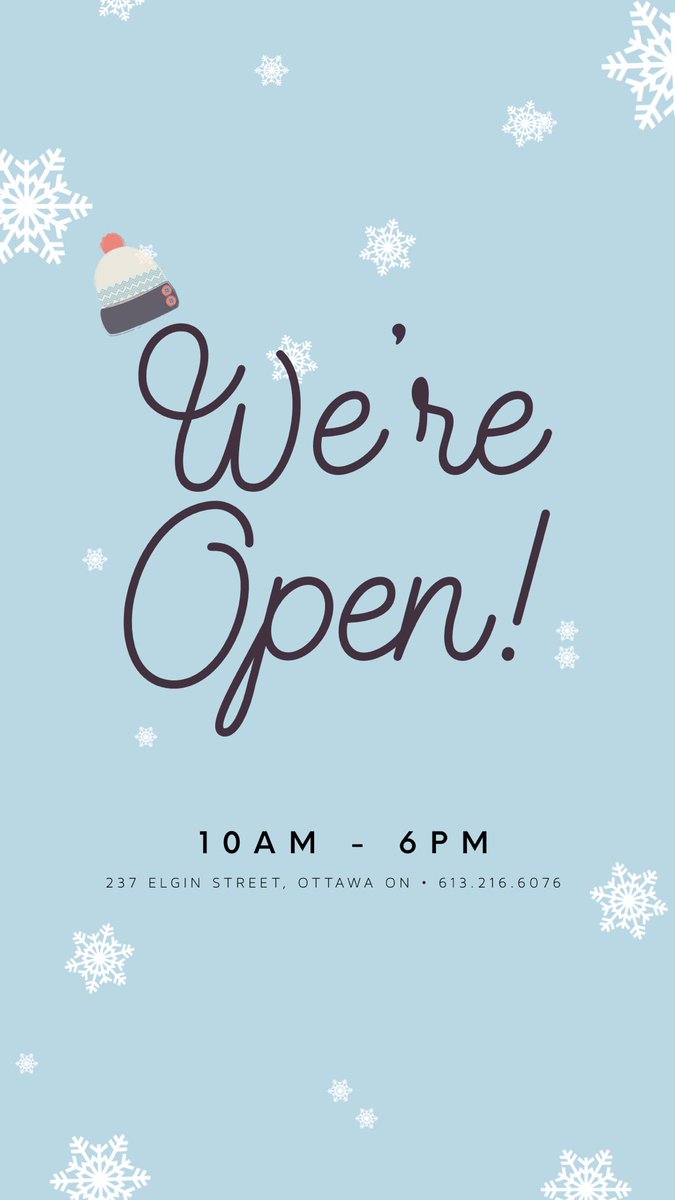 Snow or Shine — we’re OPEN! #ottawasnowstorm #ottawa #idigelgin #OttawaWeather