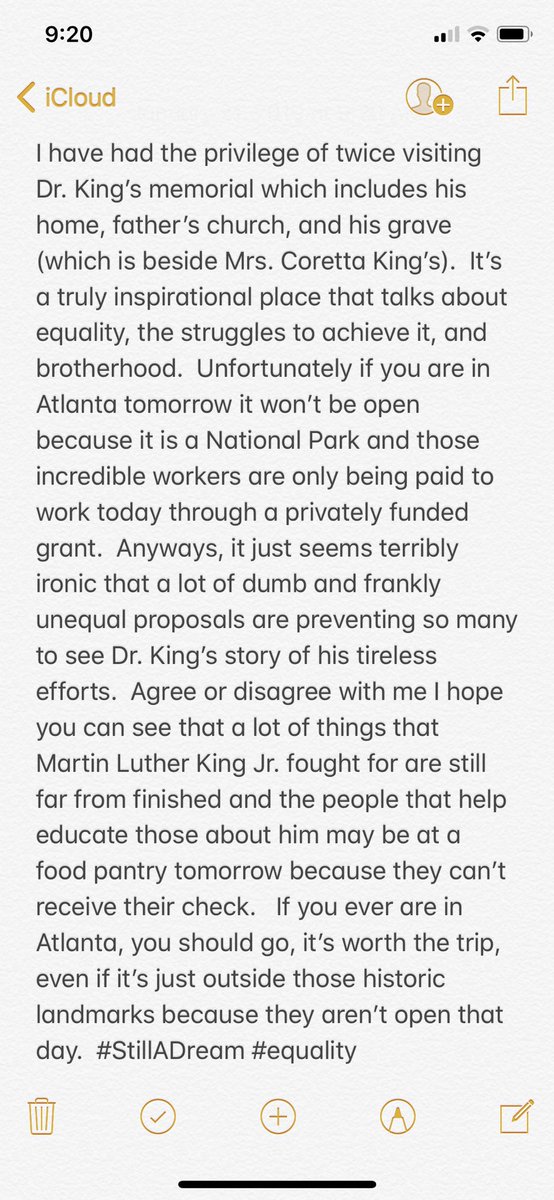 OKeefehistory's tweet photo. Enjoy your day off today, but donโt forget what itโs about. Be kind to others, Dr. King would want that from you Day in and day out. Oh and a bit of my perspective on MLK Day 2019 #equality #stilladream https://t.co/Ta2dWZ1Drb
