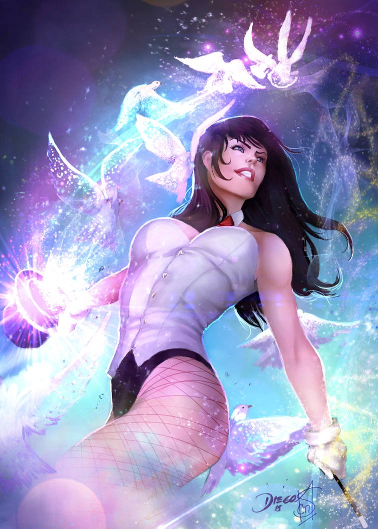 RegAndy76's tweet photo. #Zatanna "Let's give them a show" 🎩🎆🎇🎉By Forty-Fathoms #deviantartArt https://t.co/ZY2qmSIzVX