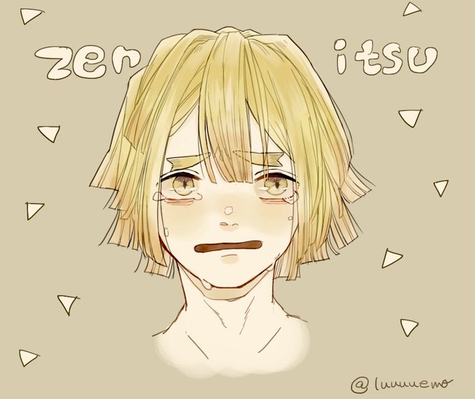 るーもさんがTwitterに投稿した我妻善逸(鬼滅の刃)のイラスト。