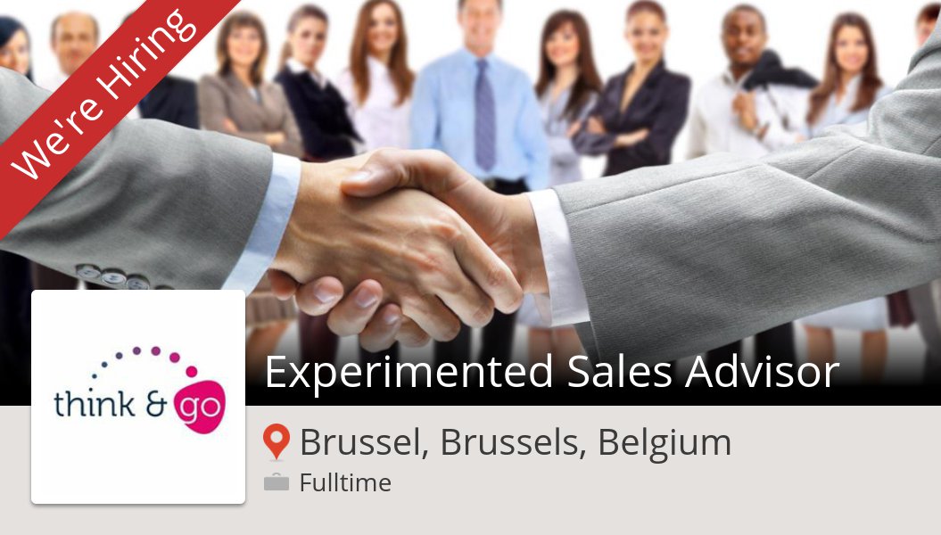 vinceclaus's tweet image. #Experimented #Sales Advisor needed in #Brussel at #ThinkandGo. Apply now! #job workfor.us/7o42vg #ThinkandGo #Job