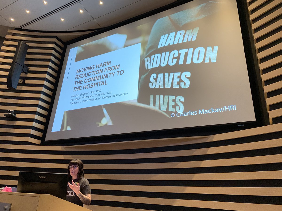 Our symposium is underway!! @mlgagnon_XVII - bringing harm reduction from the community to the hospital