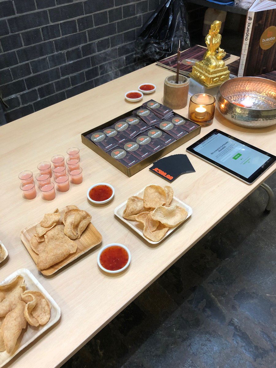 We loved having Busaba here @ TEA main reception! Lots of interaction with our tenants and information for all our WeLoveTEA card holders. 😋 <a href="/Busabashoreditc/">Busaba shoreditch</a>