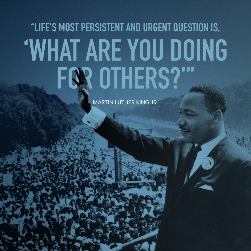 Today isn't just a day off from work. #MLKDay is when we think about how we are helping others. How we support those who are being affected by racism, by sexism, by homophobia, by transphobia, by poverty. 'Hate cannot drive out hate; only love can do that.'