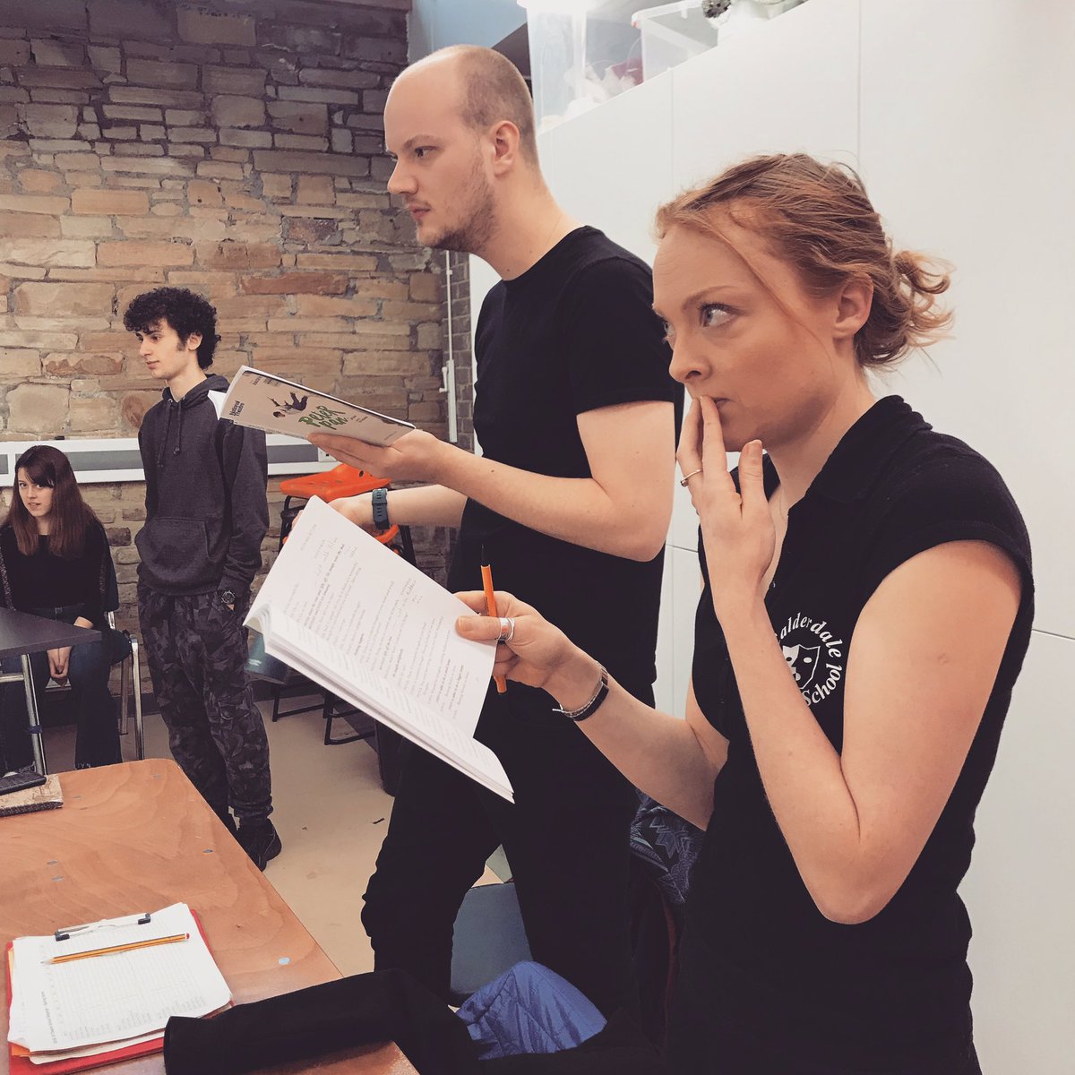 Thinking caps on! Rehearsals have begun for Peter Pan! #calderdaletheatreschool #calderdale #peterpan #youththeatre.