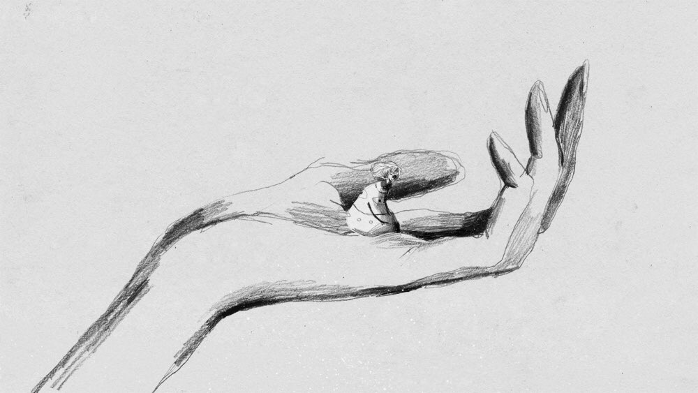 nomadastudiobcn's tweet photo. The first sketch that @ConradRoset drew for our game's opening https://t.co/HAV9myTtWh