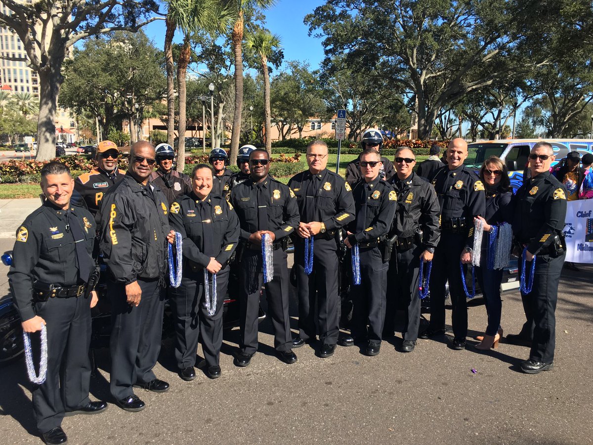 StPetePD's tweet photo. #stpetepd ready to start the MLK parade in downtown St. Pete!!! https://t.co/JkrXWIa2F4