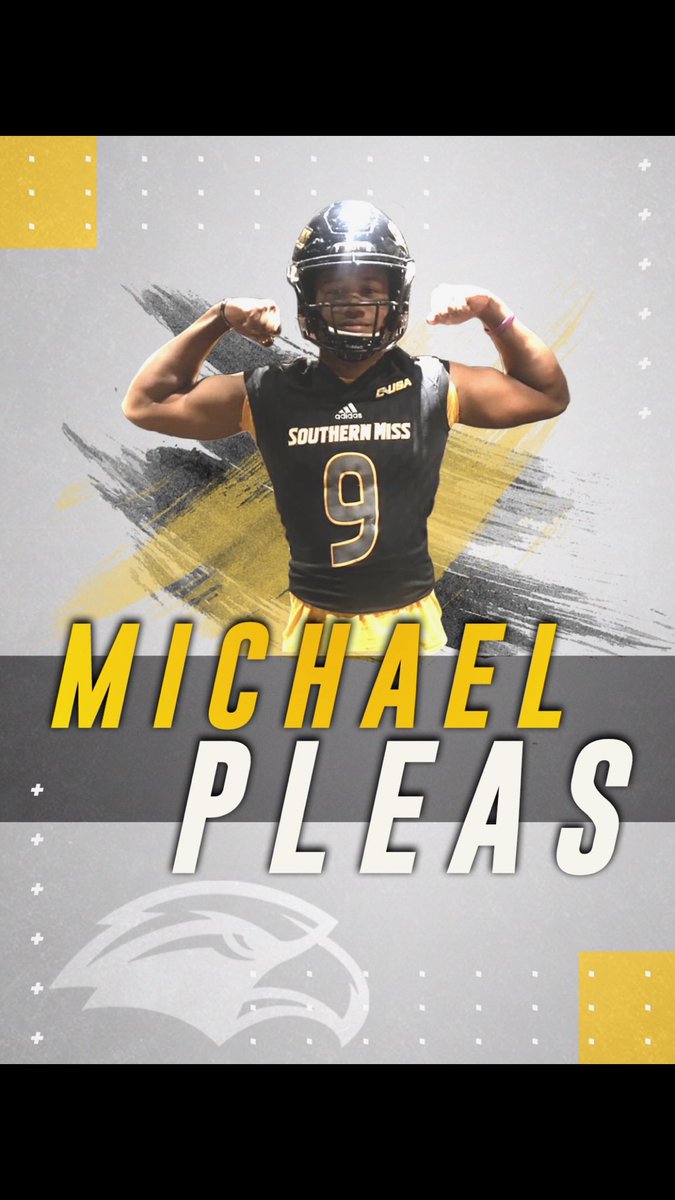 MikePleas9's tweet photo. #AGTG 10000% committed to the University of Southern Mississippi🦅🔶⚫️☠️ #SMTTT 🔝 https://t.co/JU55sw6DX9