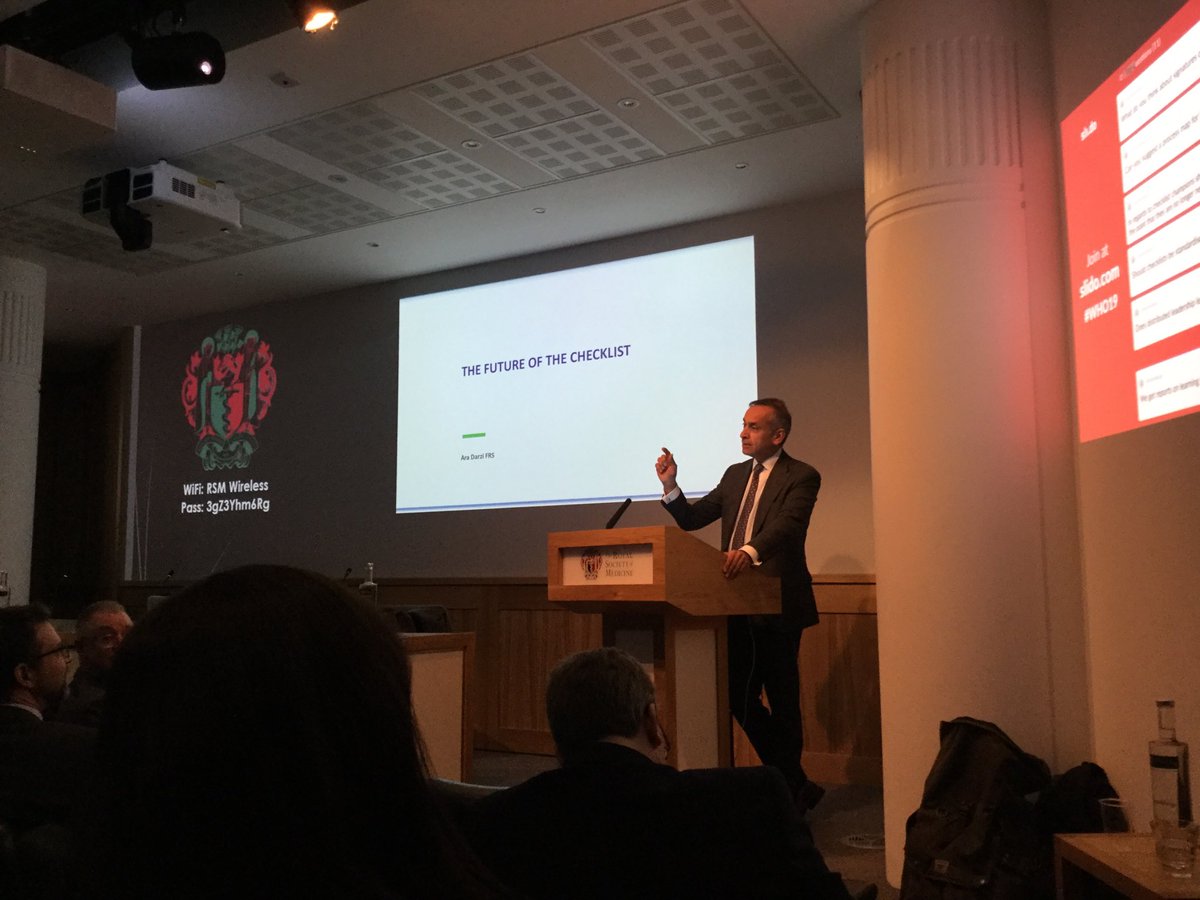SaferSurgery's tweet photo. Privileged to have Lord Darzi at ⁦@RoySocMed⁩ #checklist event #RSMChecklist10 #safersurgery https://t.co/Hu32iawIOP