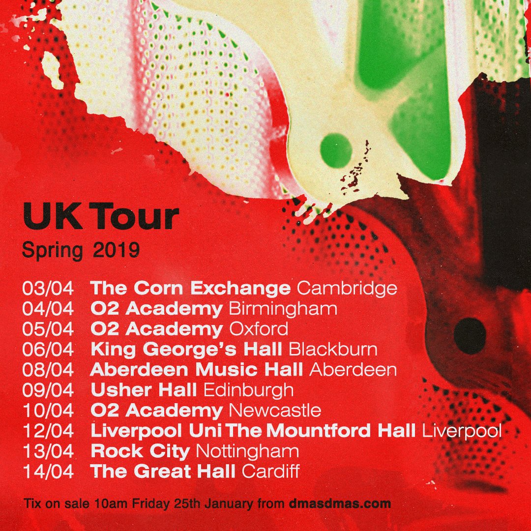 We're coming back to the UK in April! 

Tickets on sale 10am Friday from dmasdmas.com
