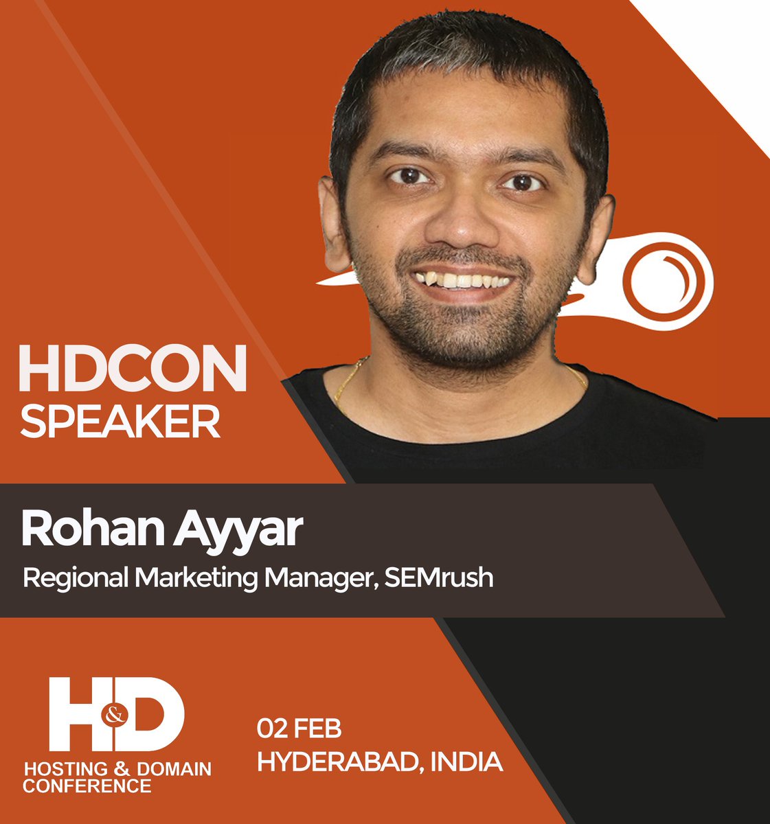 HostingDomainCo's tweet photo. Meet Rohan Ayyar at #HDCON2019. Regional Marketing Manager, #SEMrush. He is also listed as a Must Follow SEO Expert on Twitter by Search Engine Watch. Speaker profile https://t.co/D28NTKUixs https://t.co/YQRMWWBRUx