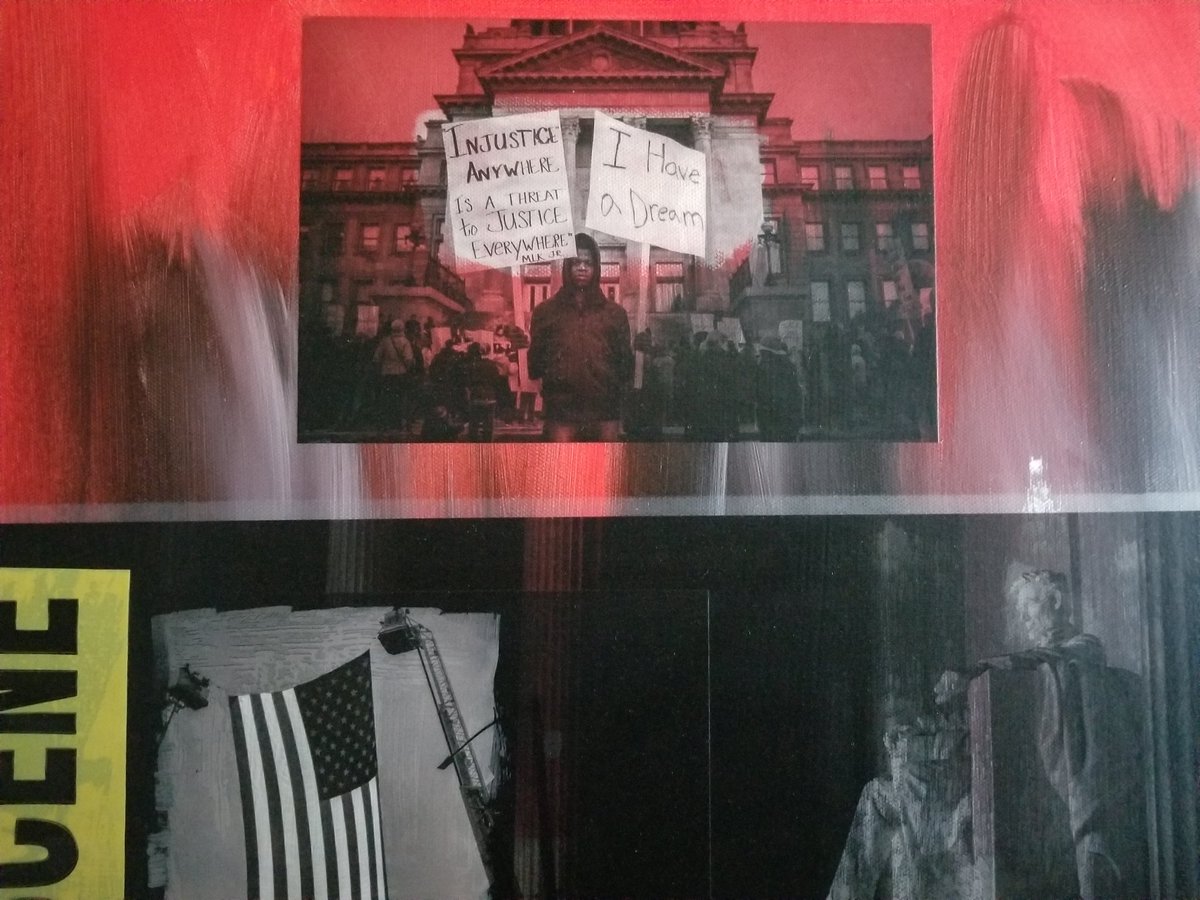 PixBoise's tweet photo. Detail from my painting 'American Crime Scene.' #MLK2019 https://t.co/li4LESPrPE
