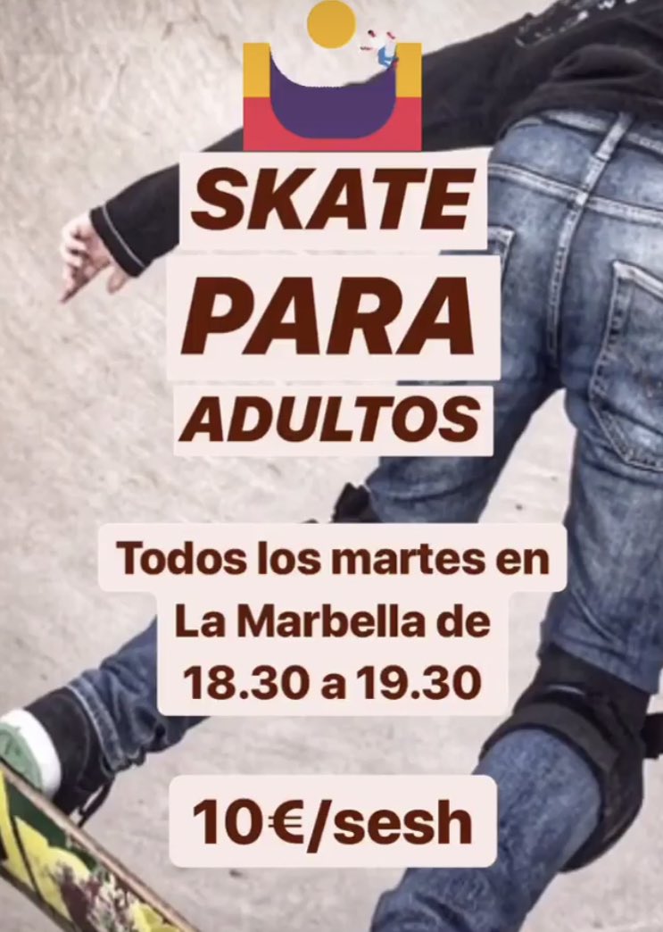 ‼️#SKATE X ADULTOS‼️
Mañana vuelven nuestros cursos en grupo para adultos, todos los martes de 18.30 a 19.30 en La Marbella!
 ¿Te gustaría empezar a patinar y no te atreves? ¿Quieres mejorar tu técnica, tirarte de una rampa o hacer el ollie? 👉☎️ 666524709
#ungravityskateschool