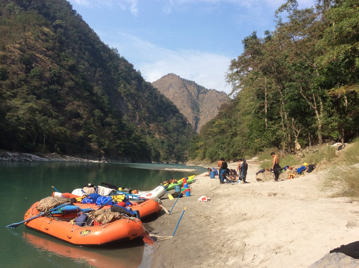 AdrenalineNepal's tweet photo. It may be winter in Nepal and a little chilly but blue skies and clear waters make this one of our favorite times!  #Nepal #travelNepal #whitewater #whitewaterrafting #whitewaterkayaking #outdoorlife #getoutside #raftinglife #raftingday #kayaking #paddlers4life #adventuresports https://t.co/qlqspCx342
