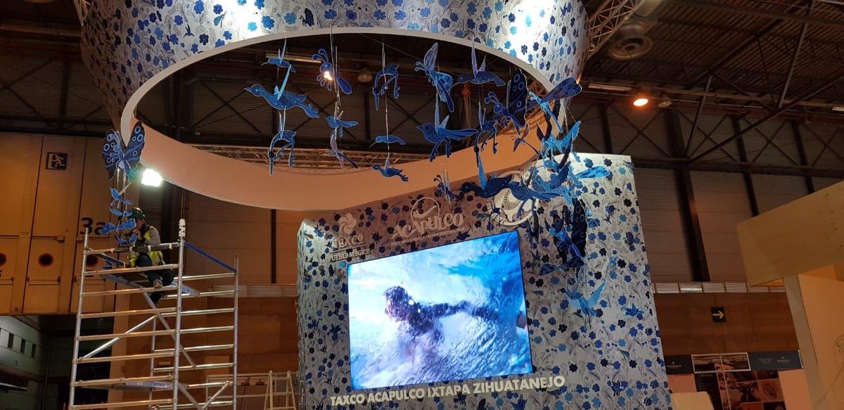 VisitIZ's tweet photo. 🇪🇸 Estamos casi listos y muy emocionados por nuestra participación en @fitur_madrid. Aquí un avance de nuestro espectacular stand basado en la magia de la artesanía de Olinalá, Guerrero #AsíEsGuerrero 🇲🇽 https://t.co/j3grTqg6fa
