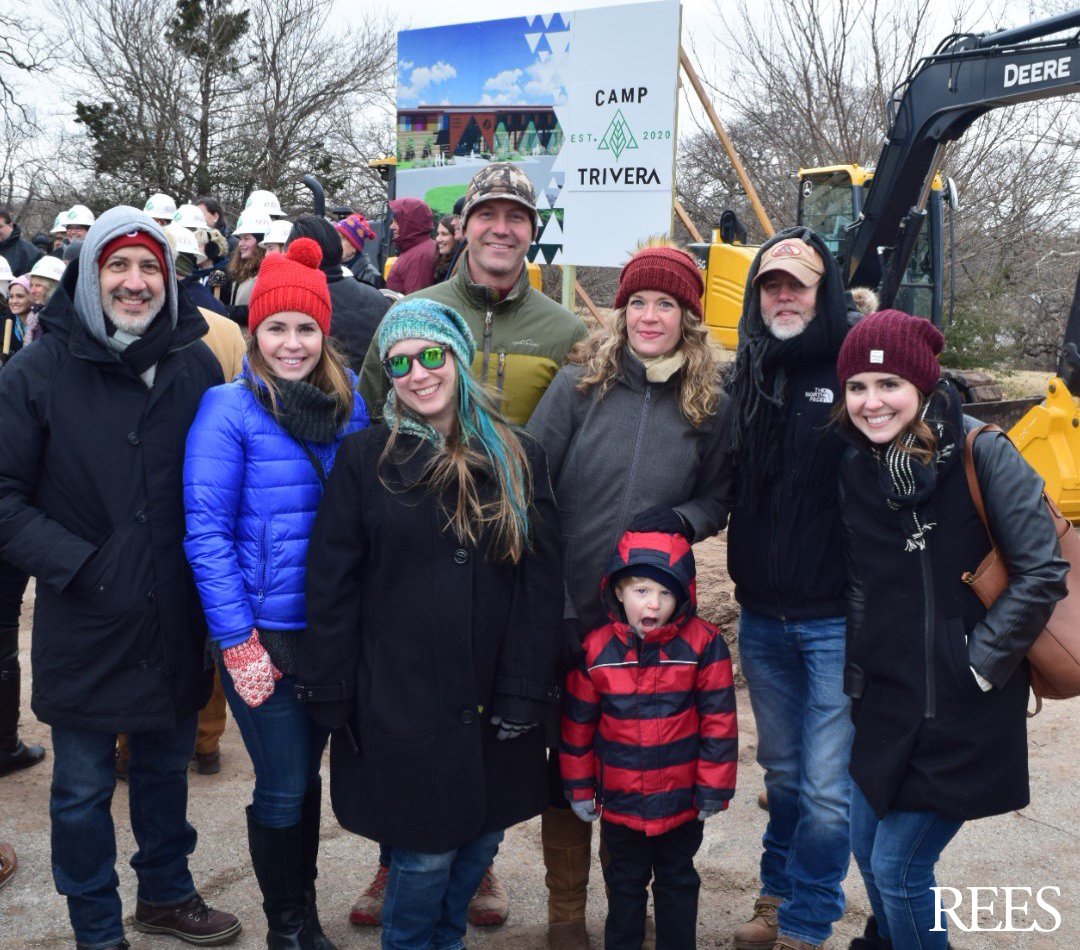 reesassociates's tweet photo. Our team braved the cold to attend @GSWESTOK's camp name unveiling & ground breaking! The REES-designed #CampTrivera is set to open in 2020 and will promote outdoor activities as well as STEM programs. Learn more and view photos of the camp's design at: https://t.co/9H3e9BbFNm https://t.co/JmdzW8HcPc