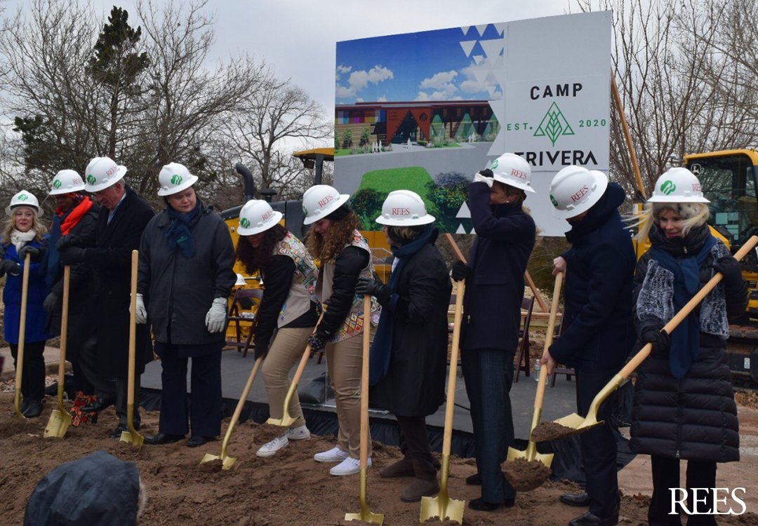 reesassociates's tweet photo. Our team braved the cold to attend @GSWESTOK's camp name unveiling & ground breaking! The REES-designed #CampTrivera is set to open in 2020 and will promote outdoor activities as well as STEM programs. Learn more and view photos of the camp's design at: https://t.co/9H3e9BbFNm https://t.co/JmdzW8HcPc