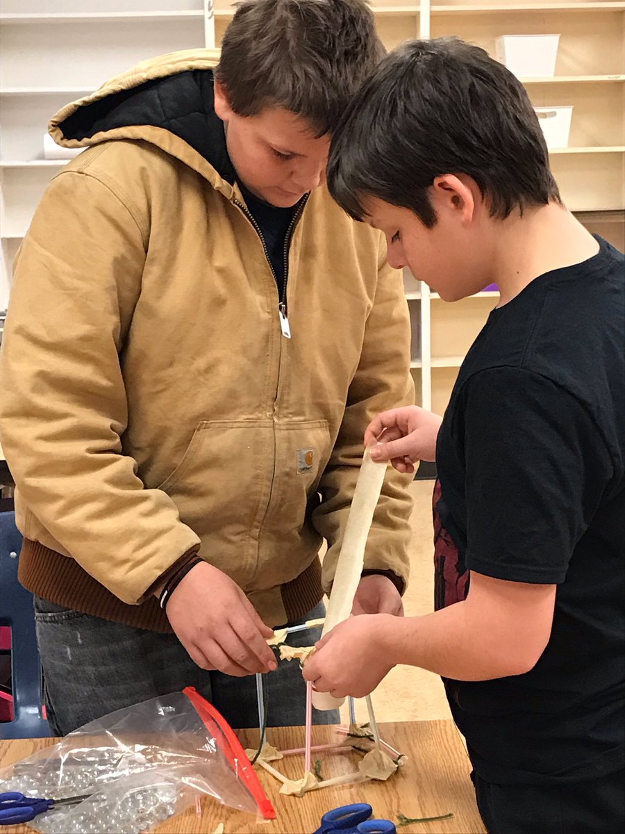 JAGkentucky's tweet photo. For Engineering Week at Simons Middle School, JAG KY students created paper bridges and cup towers. One bridge held all of their pennies plus a boot! Great job everyone!
#simonsms #engineeringweek #bridgebuilding https://t.co/JURmj3JBfg