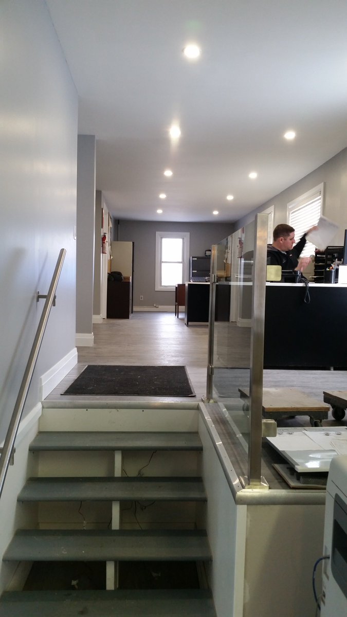 abmsarnia's tweet photo. Office and showroom reno's are coming along nicely. We are open throughout the process. https://t.co/rxElqVYBhZ