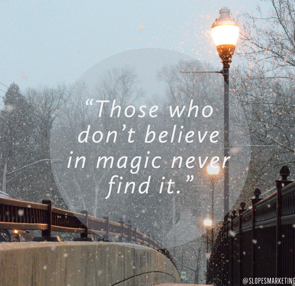 SlopesMarketing's tweet photo. Go out and find your magic✨

#Inspiration #Quote #Motivation https://t.co/vQFZql4vHU