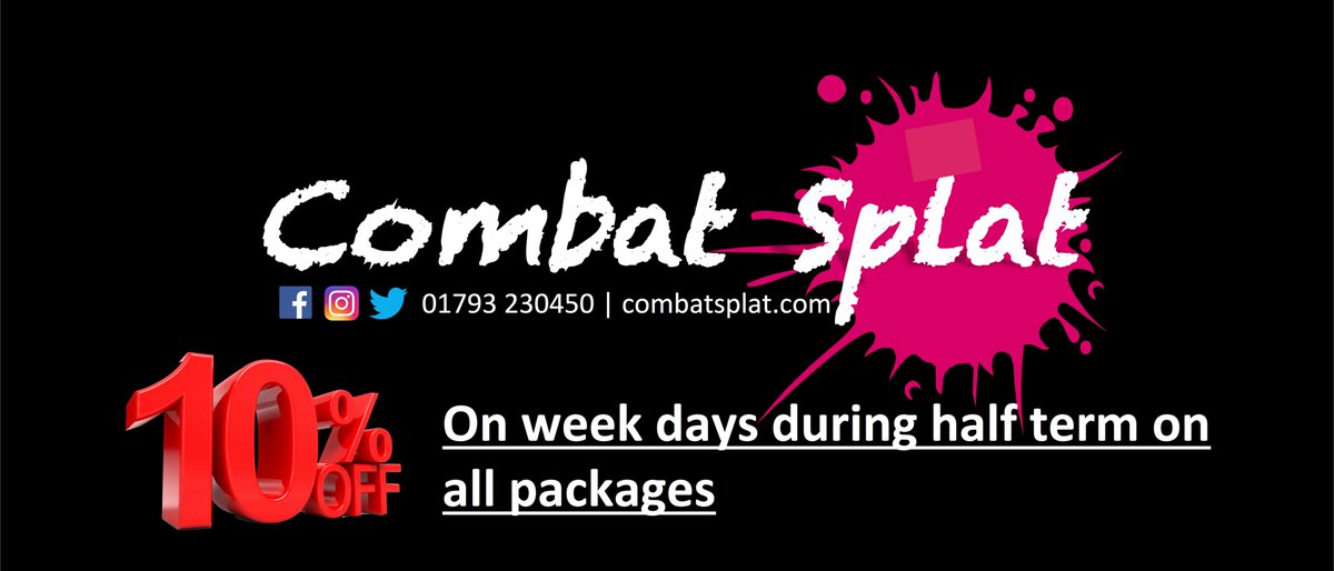 CombatSplat's tweet image. Struggling for half term ideas... Book now to avoid disappointment