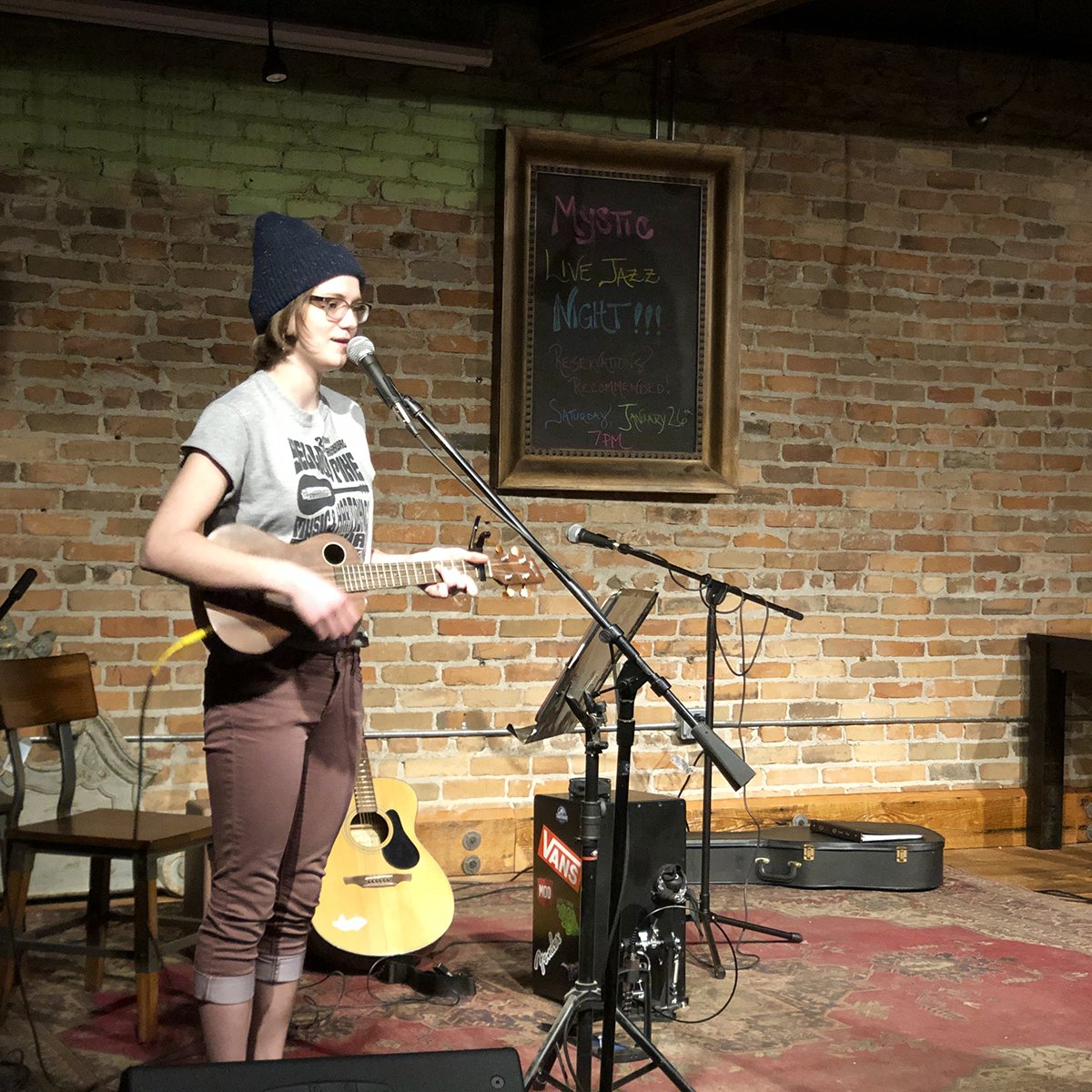 Grab your friends, singing voice and guitar for Open Mic!
Every Tuesday at 7pm show off your talent!