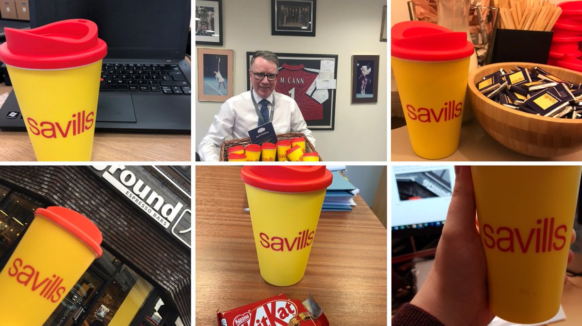 SavillsIreland's tweet image. We had great fun cheering up workers in Dublin, Cork and Belfast today - helping to beat the blues on #BlueMonday #FreeCoffee #KeepCups
